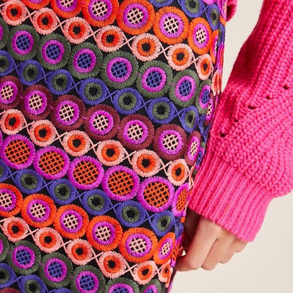 Anthropologie Hutch Embroidered Mini Skirt 12 - Picture 2 of 4